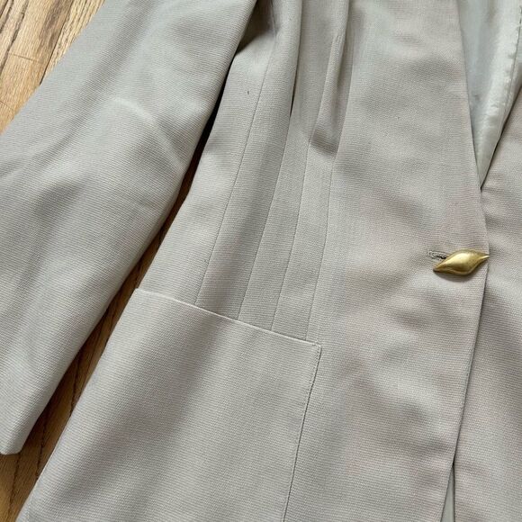 Vintage Jones New York Pleated Long Statement Closure Blazer Sz 14 - Picture 6 of 10